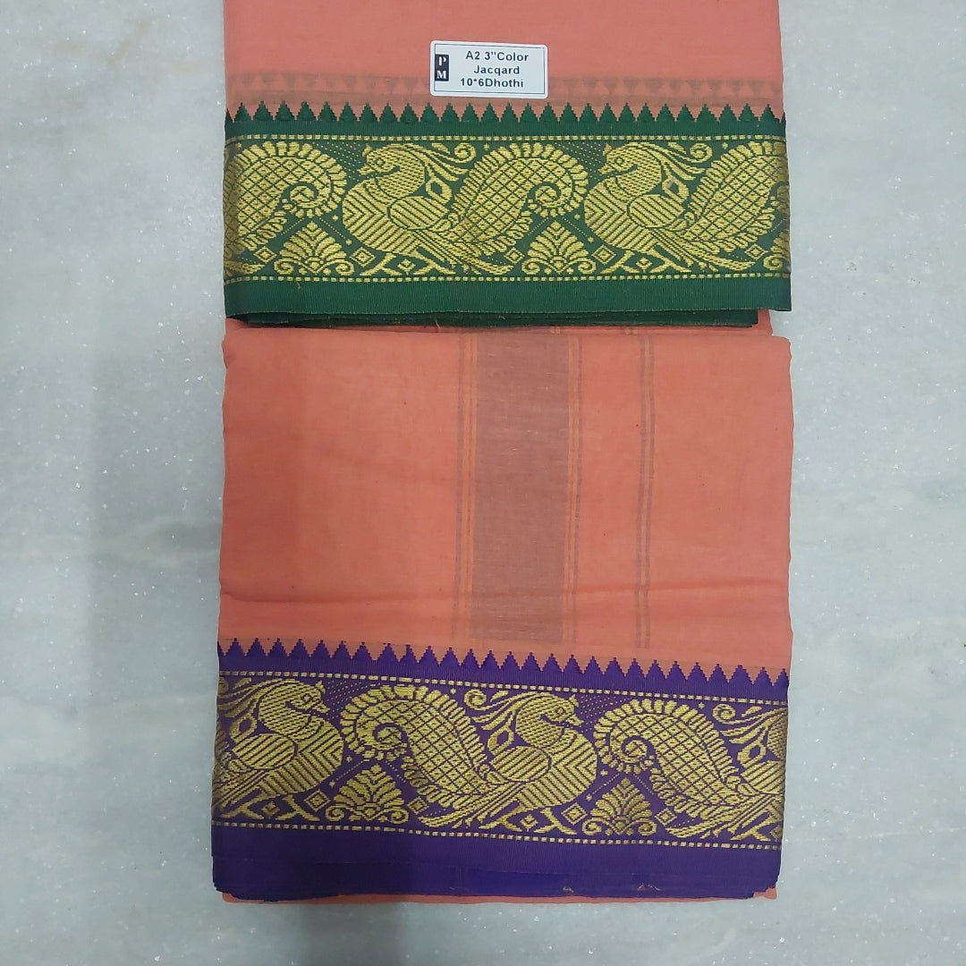 Nagari Cotton Colour Dhothi 10*6
