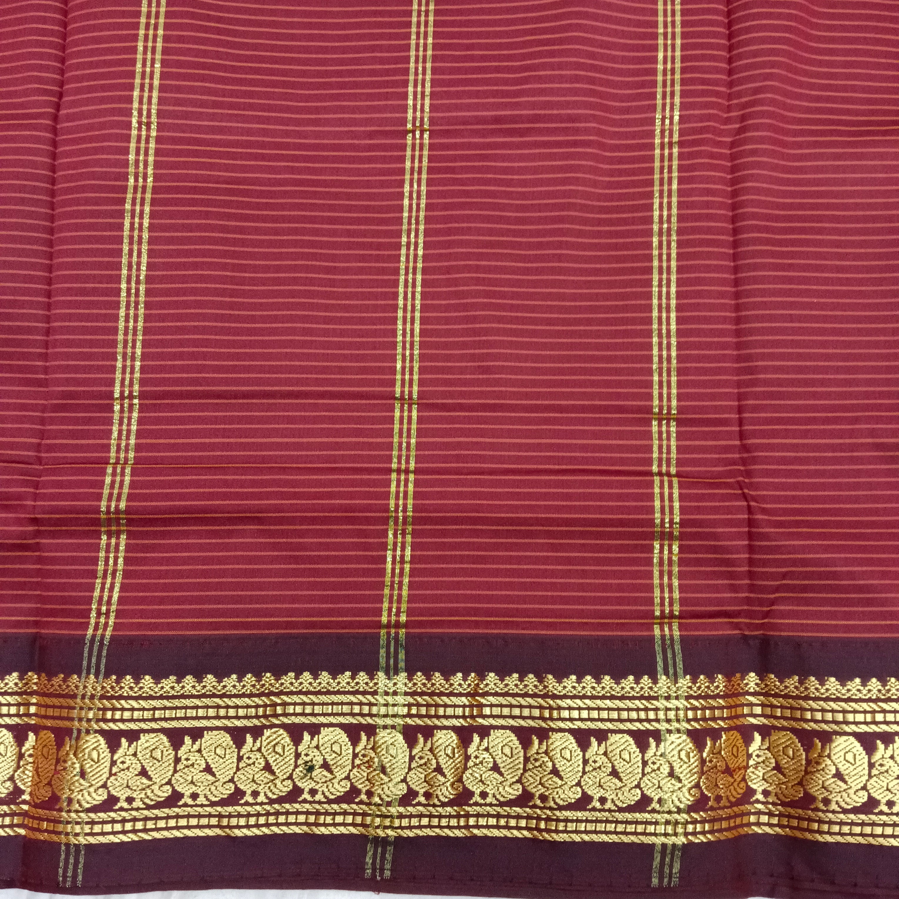 Poly silk 9.5yards checked madisar