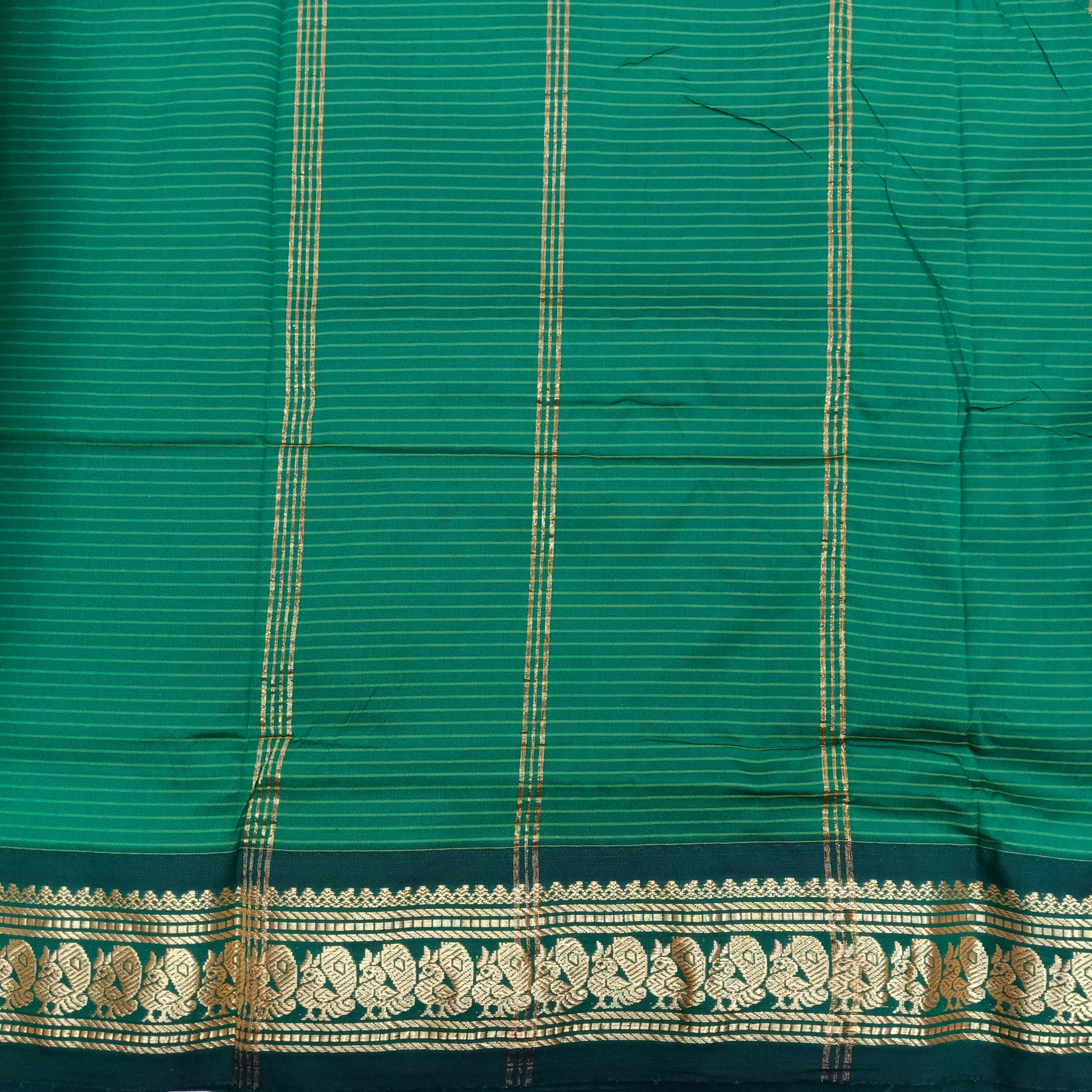 Poly silk 9.5yards checked madisar