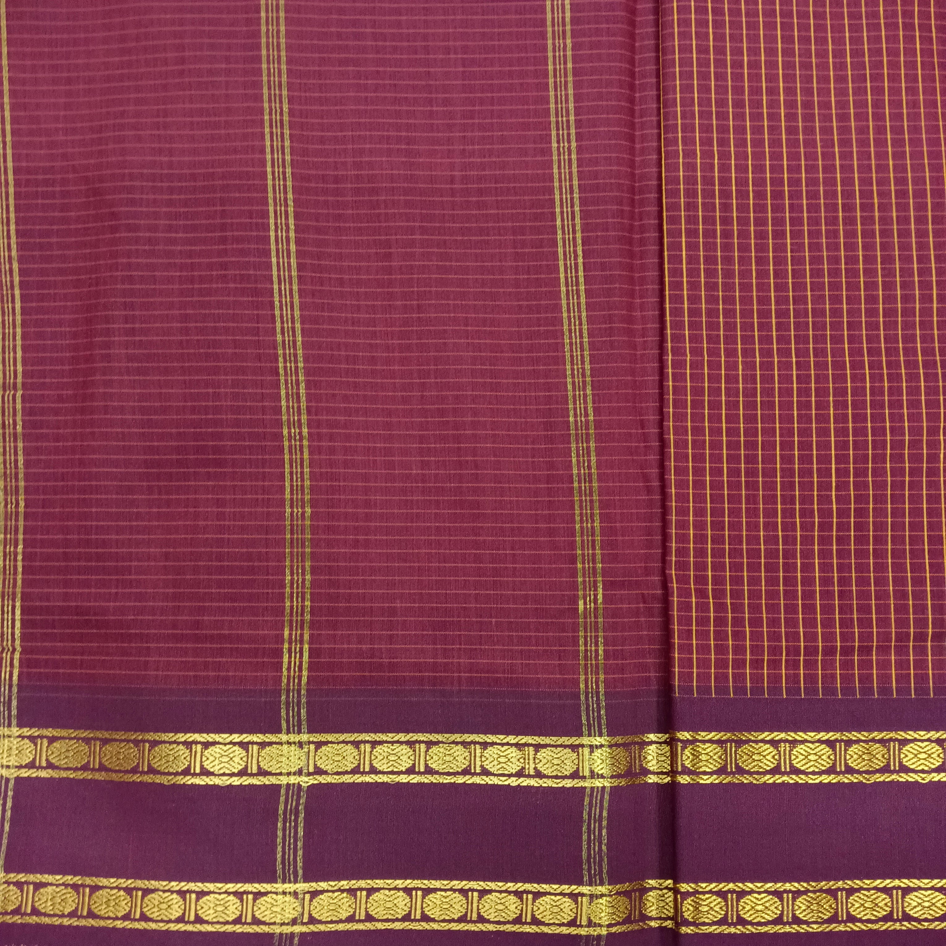 Poly silk 9.5yards checked madisar