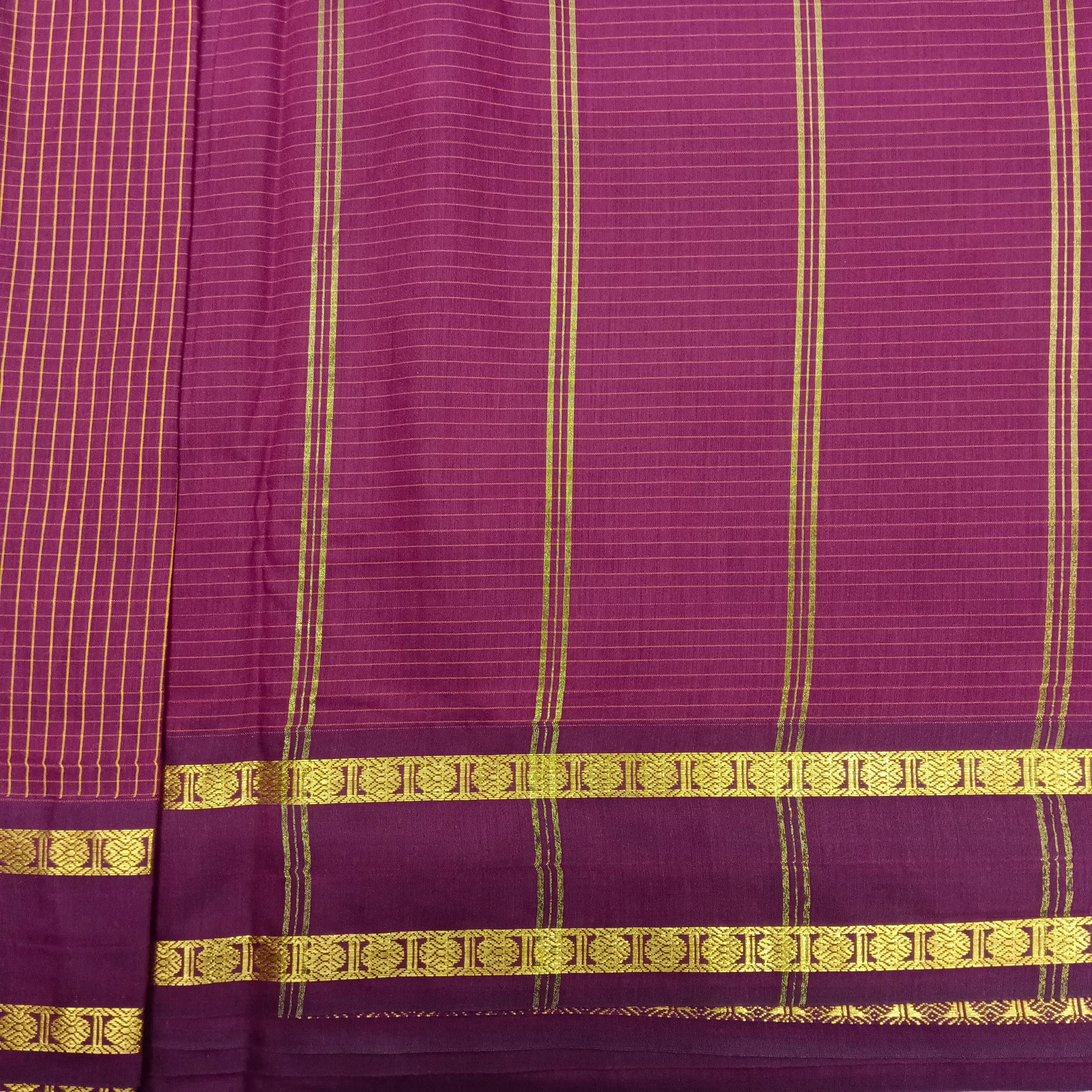 Poly silk 9.5yards checked madisar