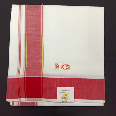 Cotton Dhothi Bleached 9*5