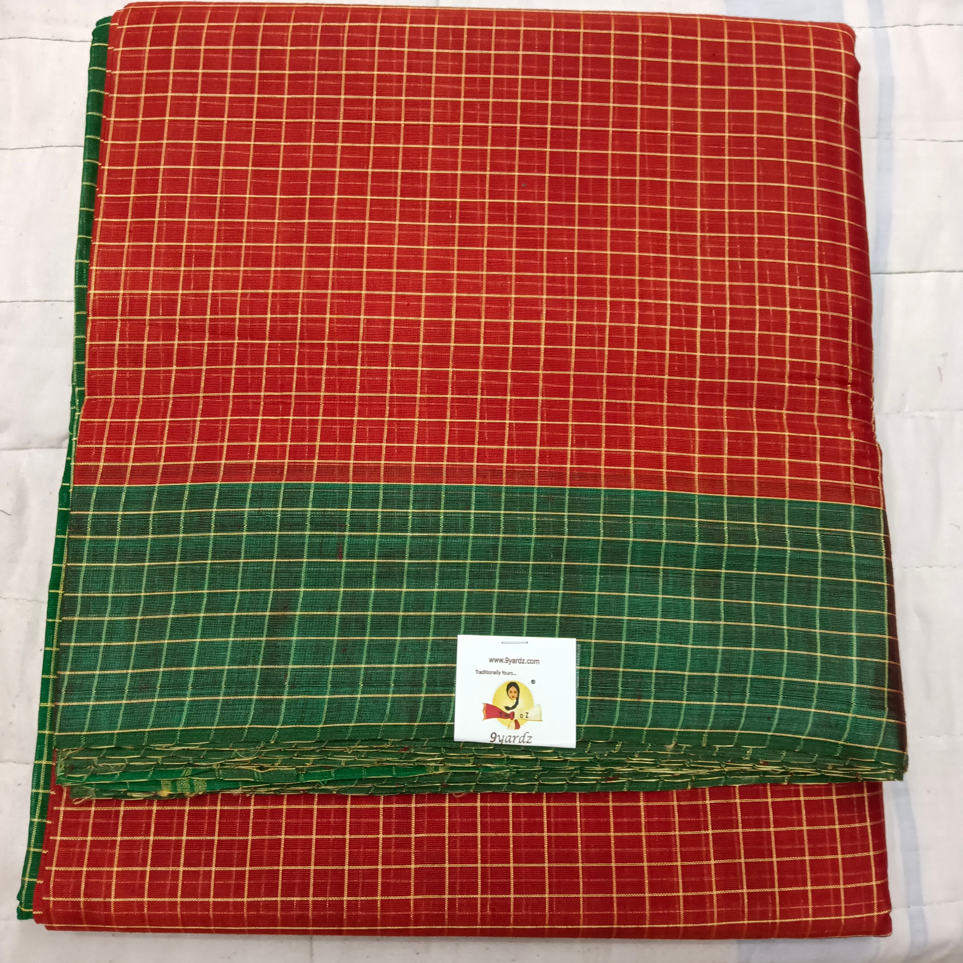 Devendra Small Zari checked  10.5 yards