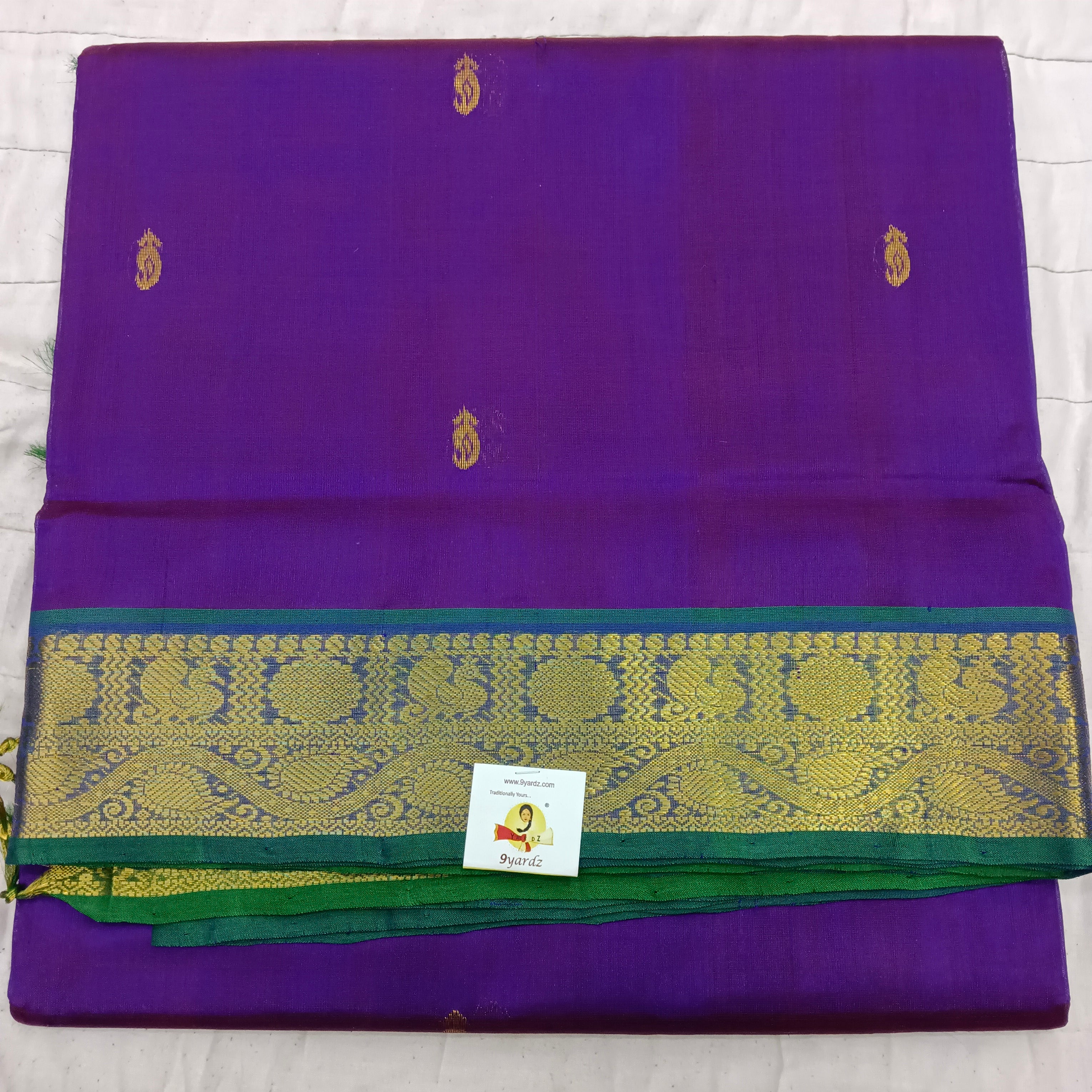 Pure silk cotton with butta -10 yards madisar