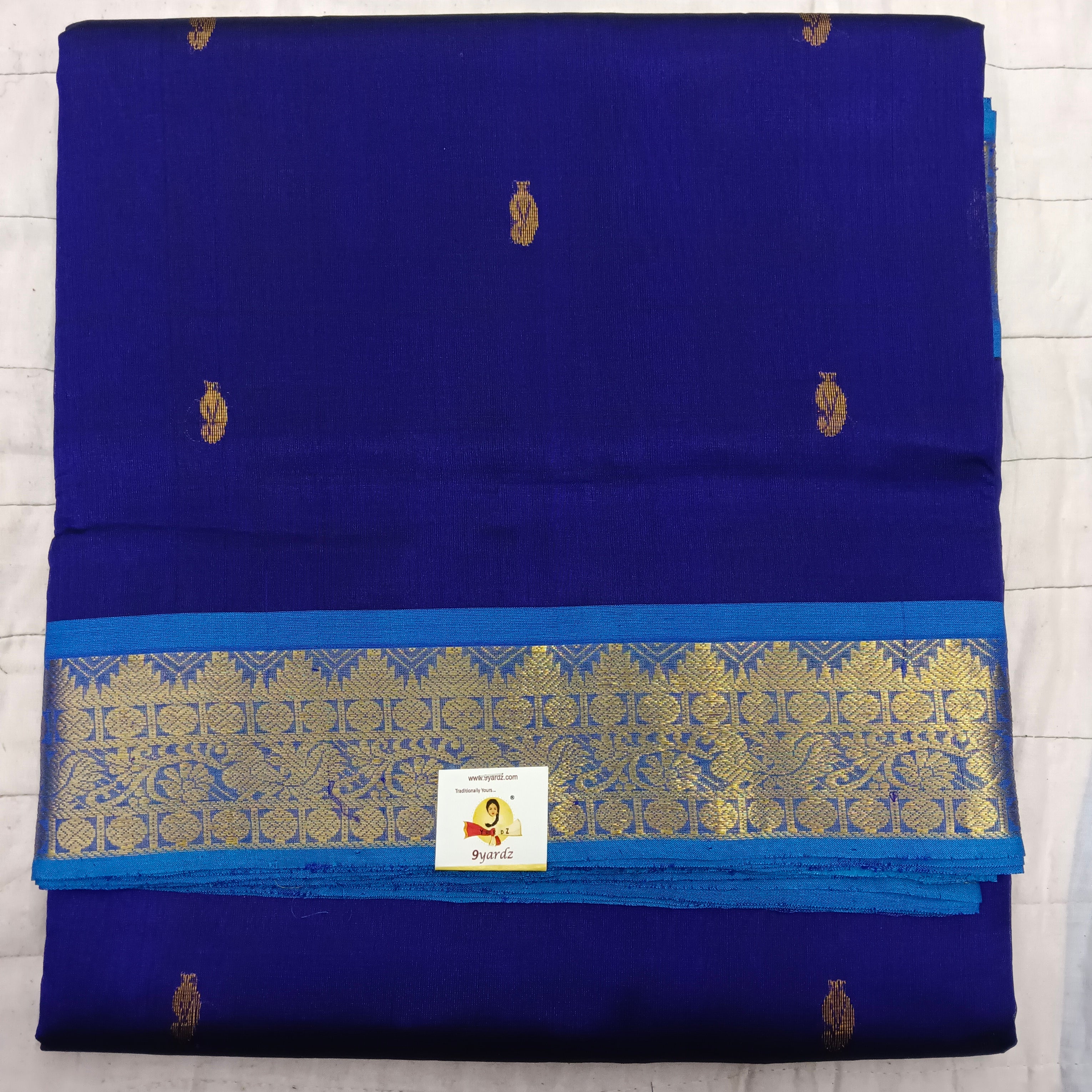 Pure silk cotton with butta -10 yards madisar