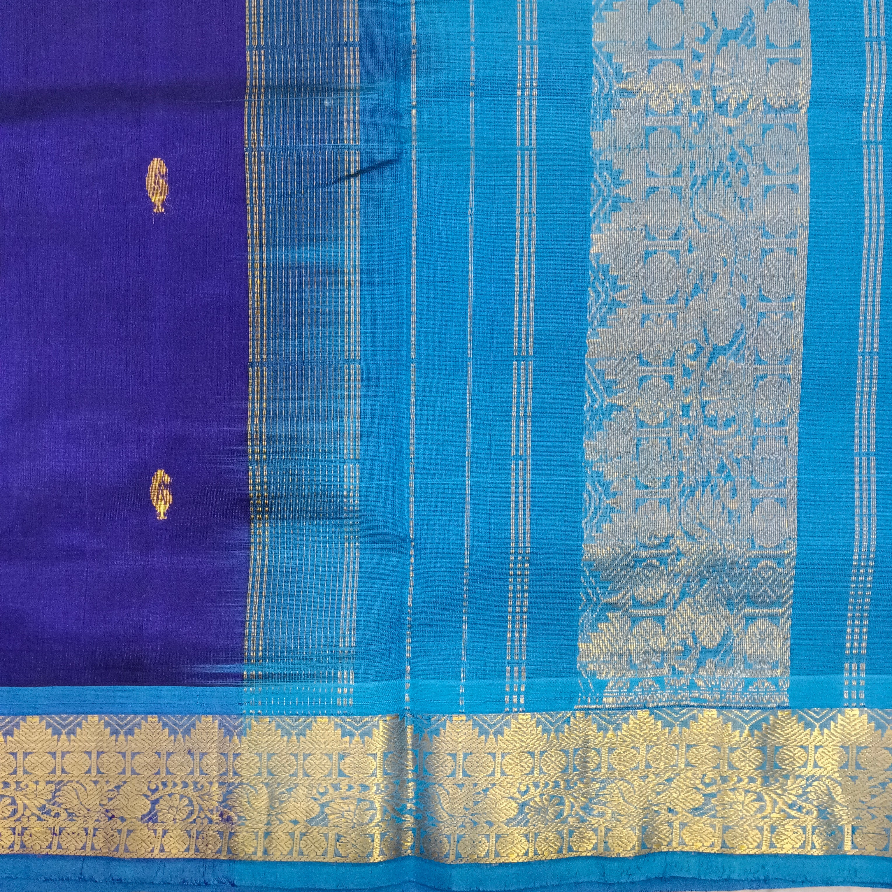Pure silk cotton with butta -10 yards madisar