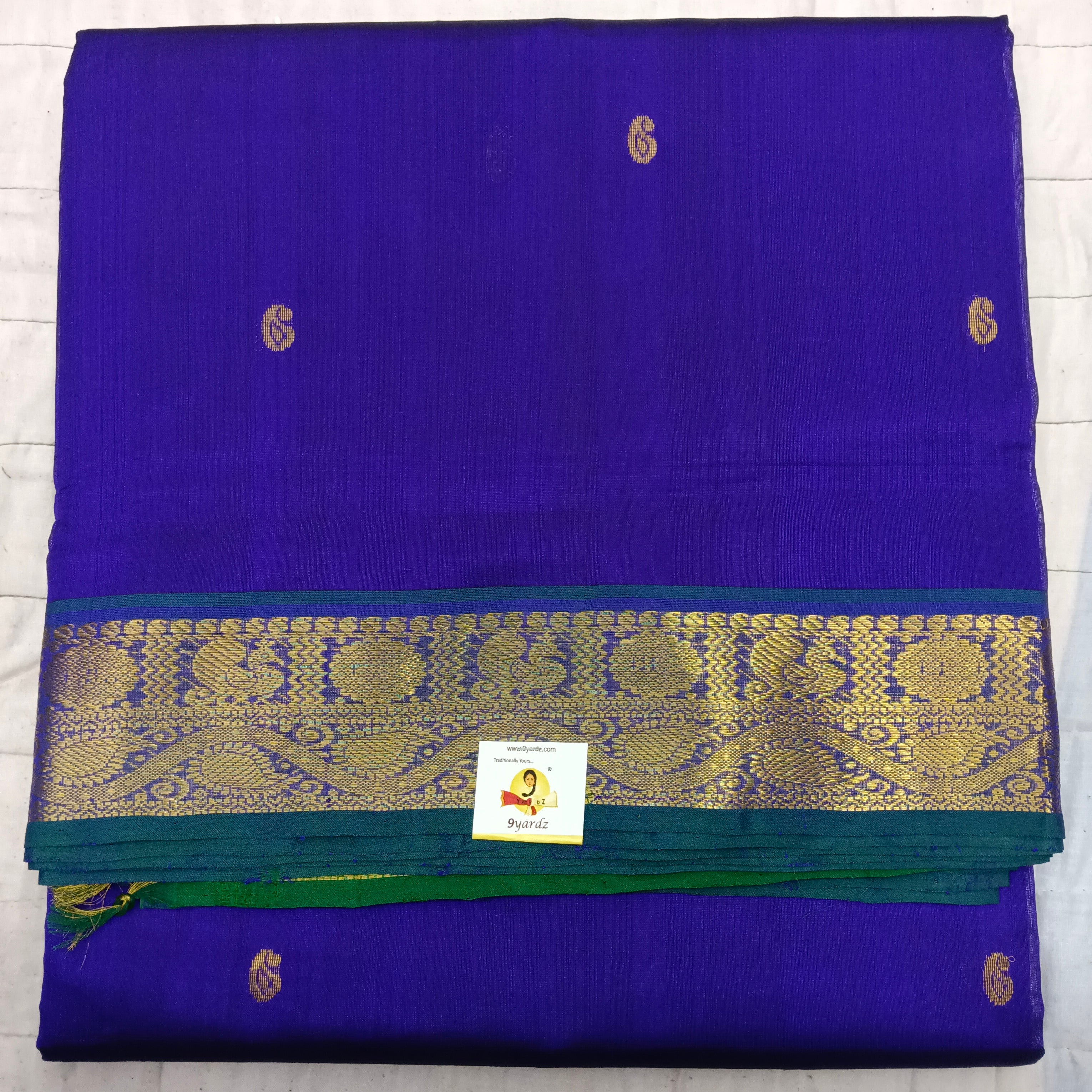Pure silk cotton with butta -10 yards madisar
