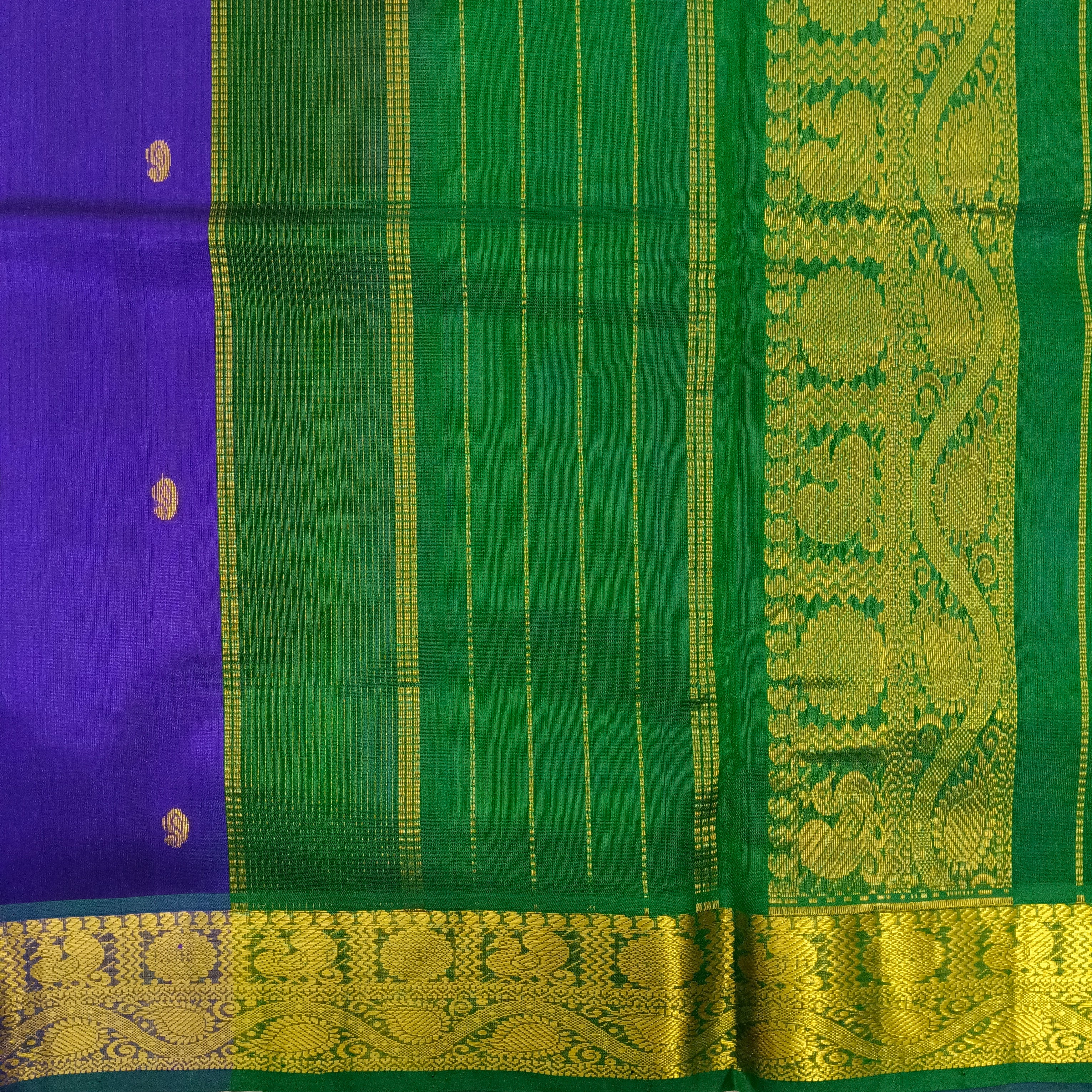 Pure silk cotton with butta -10 yards madisar
