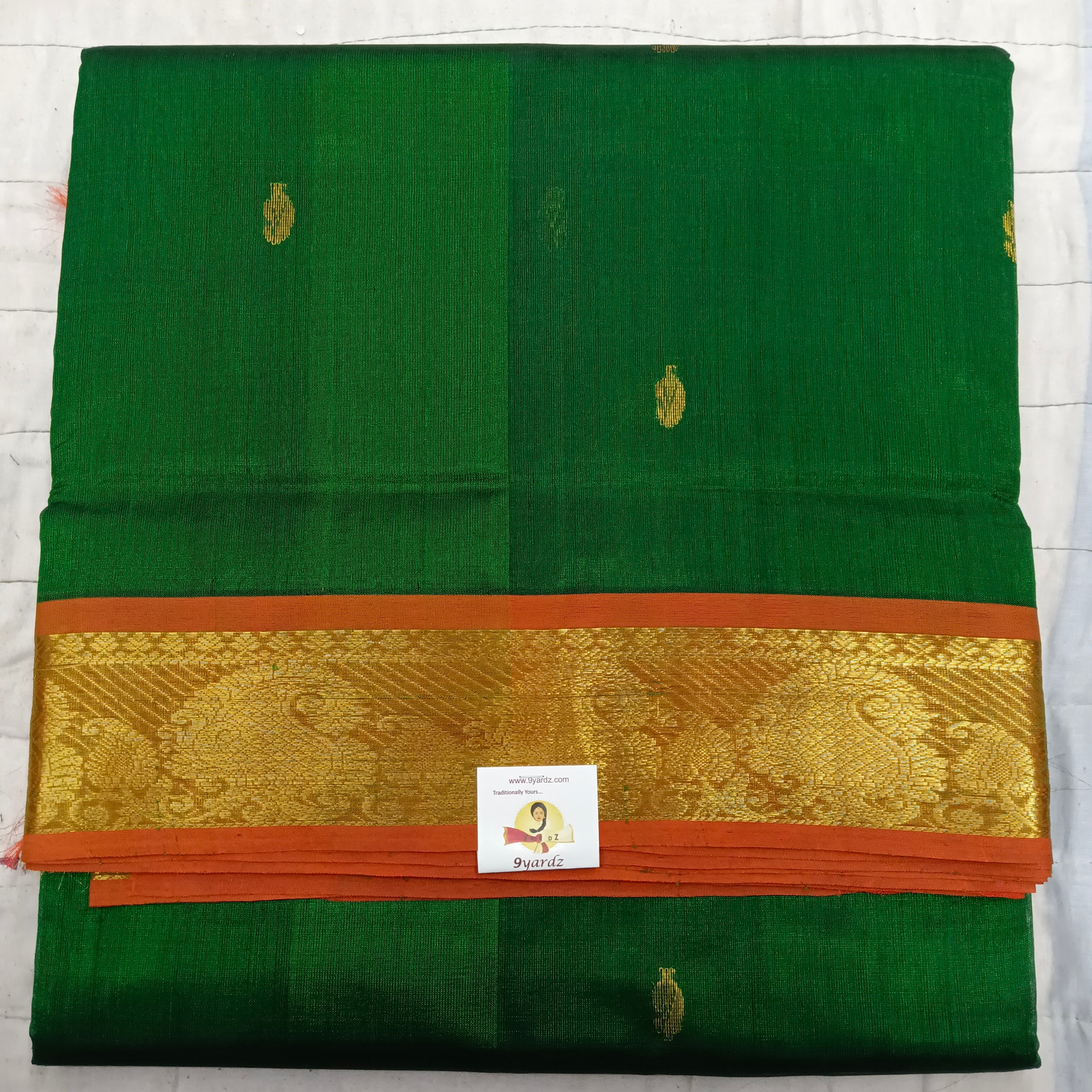 Pure silk cotton with butta -10 yards madisar
