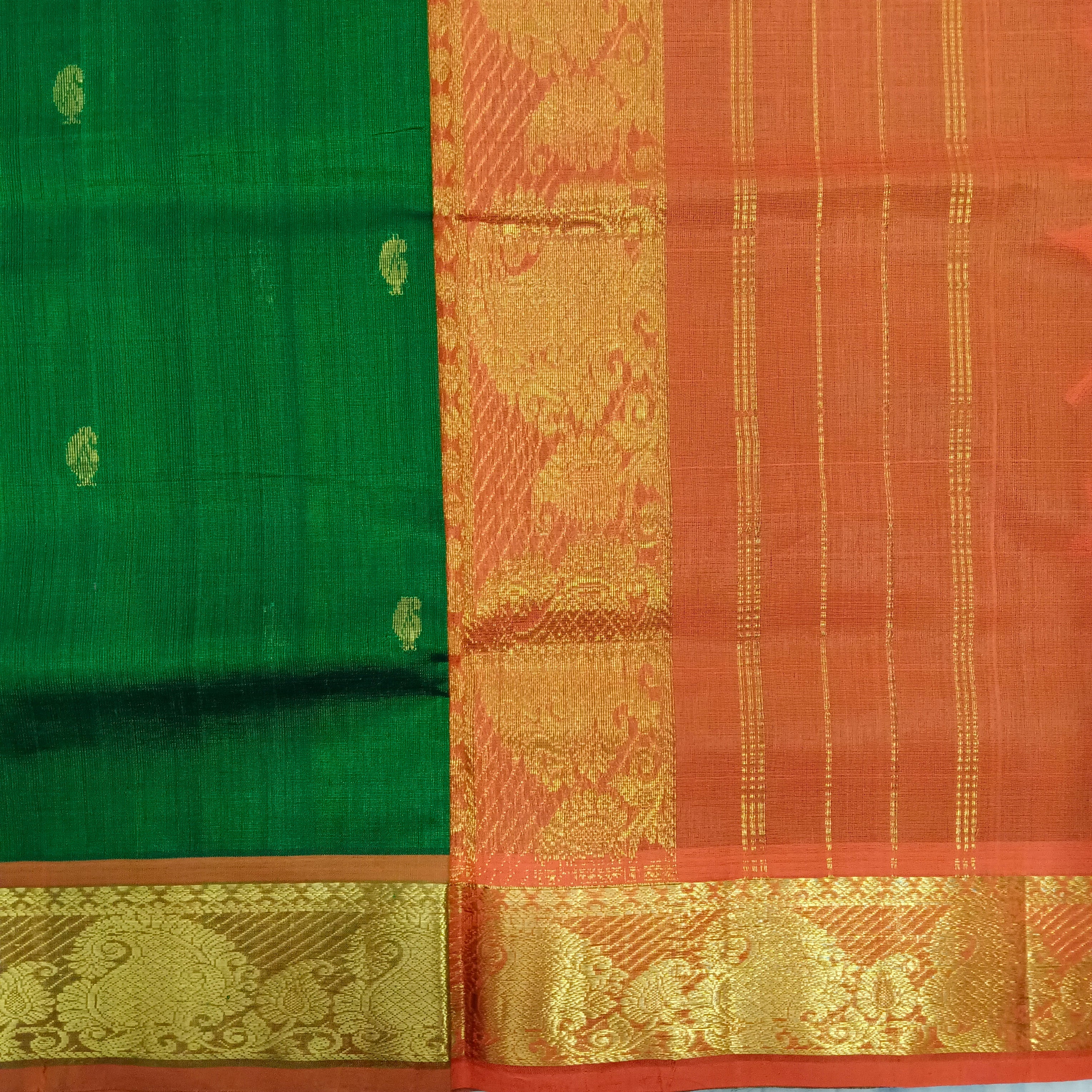 Pure silk cotton with butta -10 yards madisar