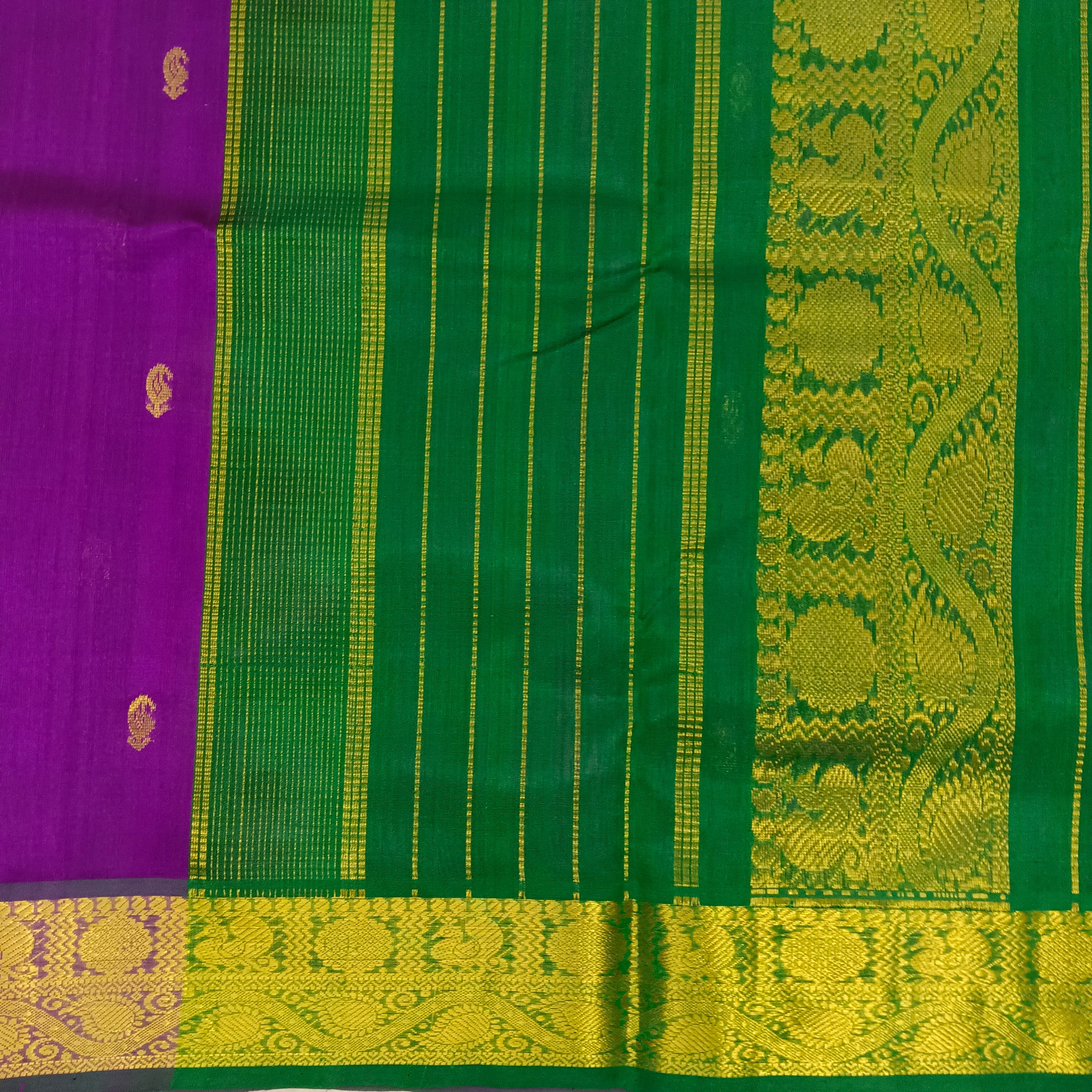 Pure silk cotton with butta -10 yards madisar