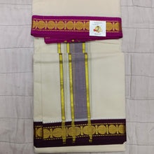 Load image into Gallery viewer, Pure cotton Muhurtham dhoti 9*5