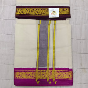 Pure cotton Muhurtham dhoti 9*5