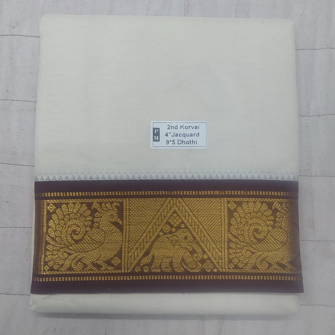 Pure cotton Muhurtham dhoti 9*5