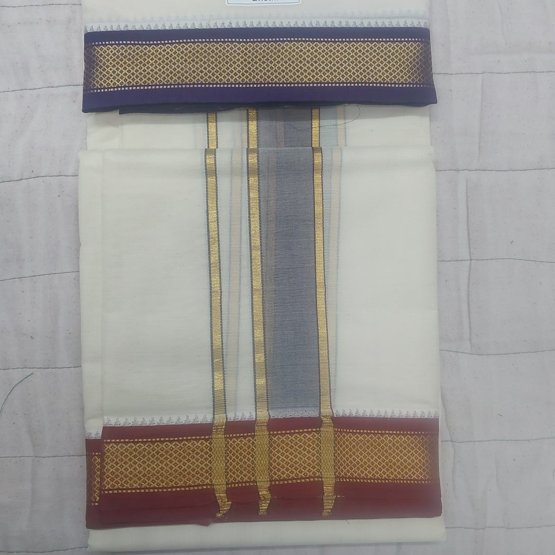 Pure cotton Muhurtham 7kann dhoti 9*5