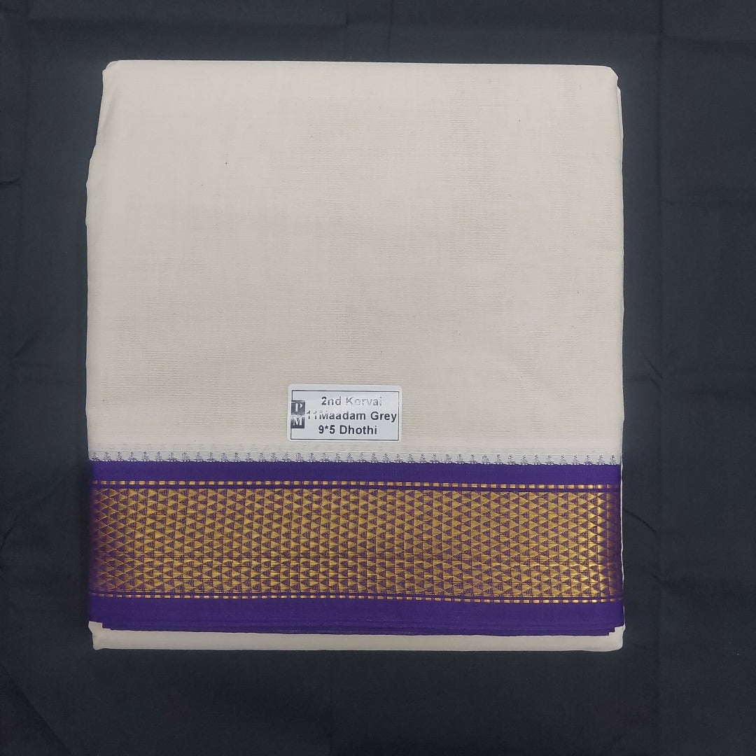 Pure cotton Muhurtham dhoti 9*5 11maadampet