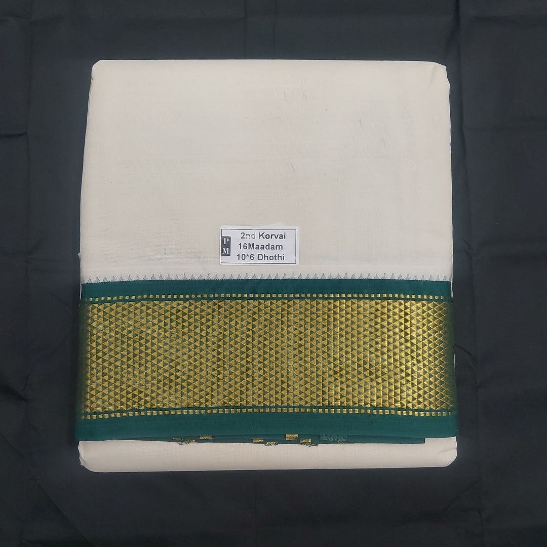 Pure cotton Muhurtham dhoti 10*6 16maadampet