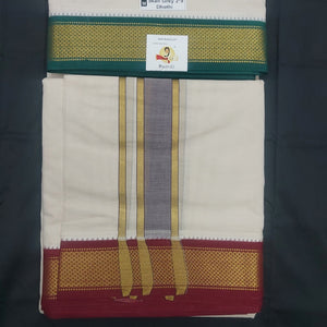 Pure cotton Muhurtham 9kann dhoti 9*9 samajodi