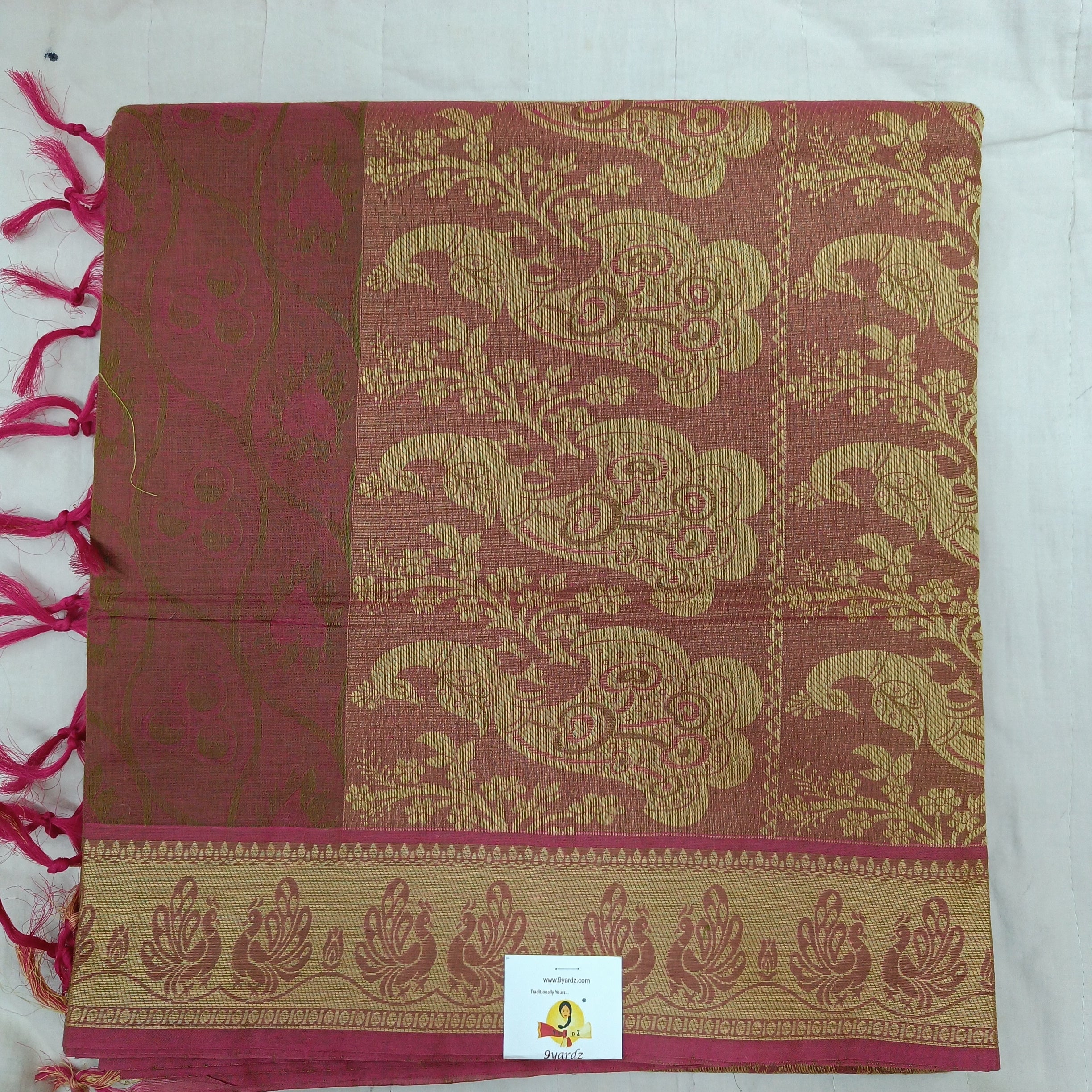 Rich Cotton Embossed sarees