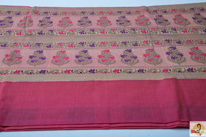 Benarasi Silk Cotton - Scarlet Pink