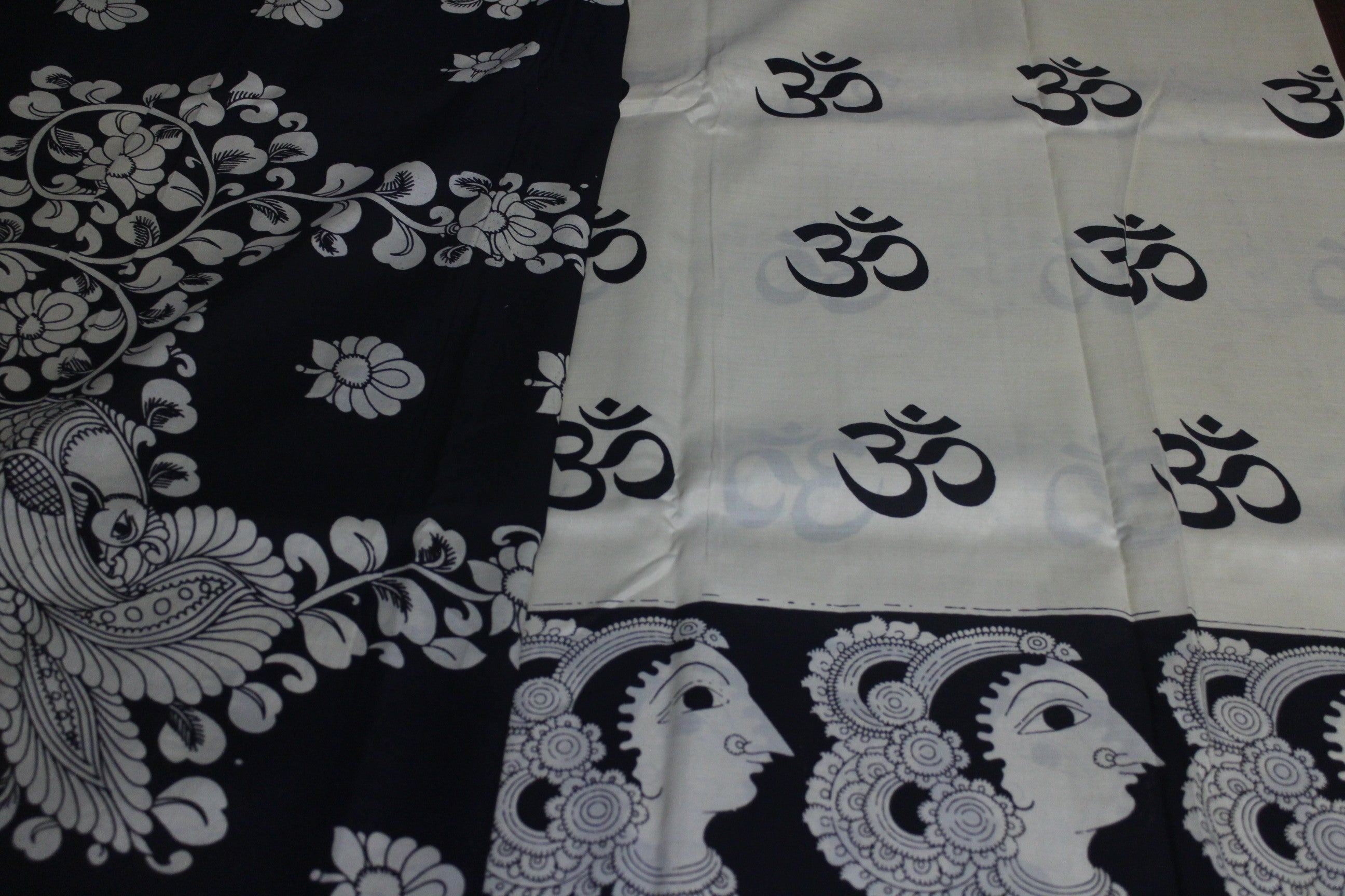 Hand block printed Kalamkari