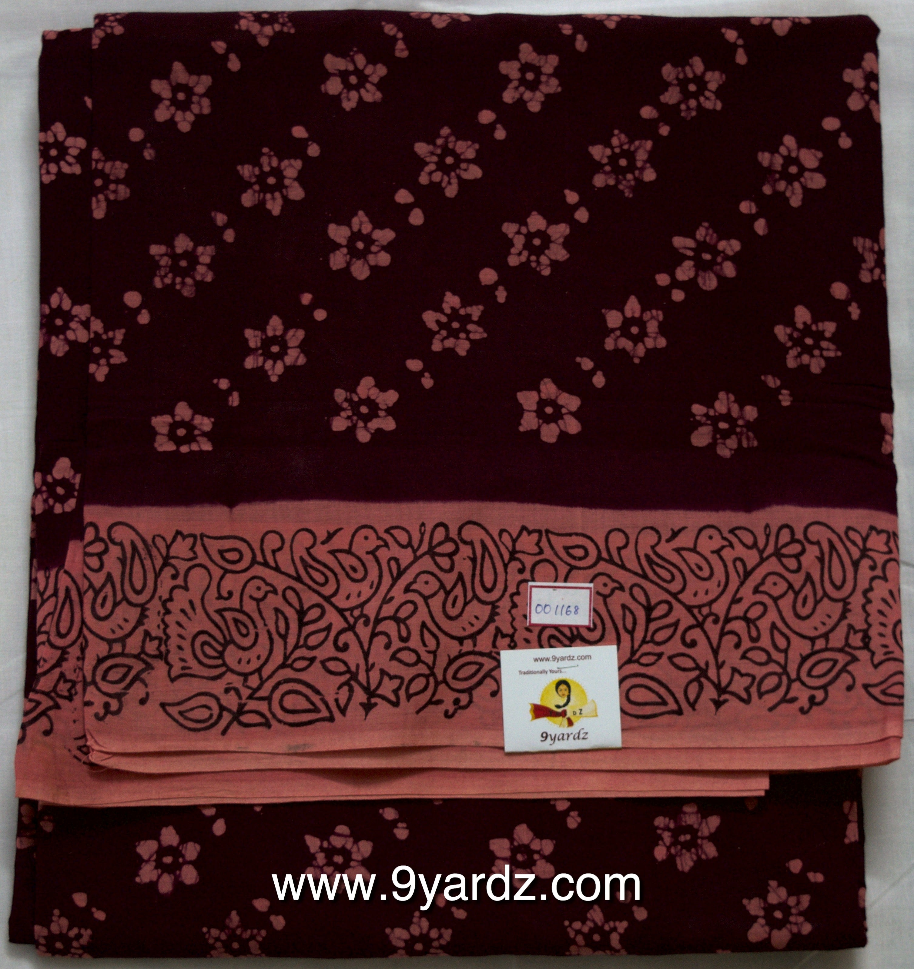 Floral design - Sungudi 9 yards