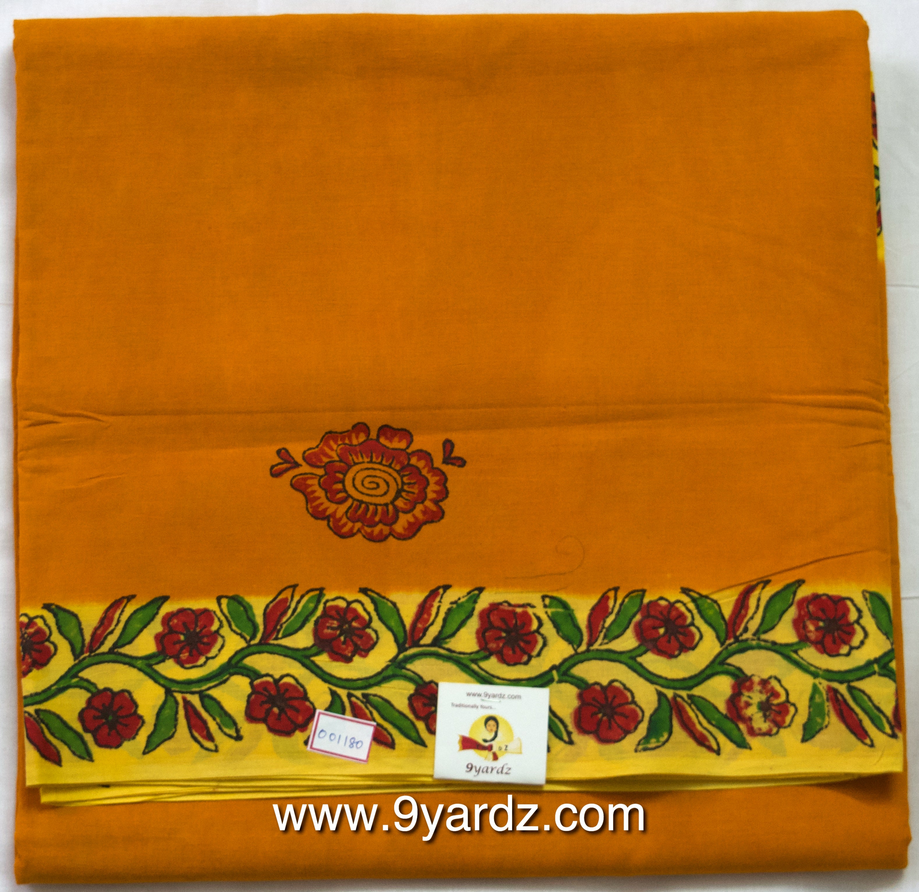 Hand block print - Sungudi 9 yards
