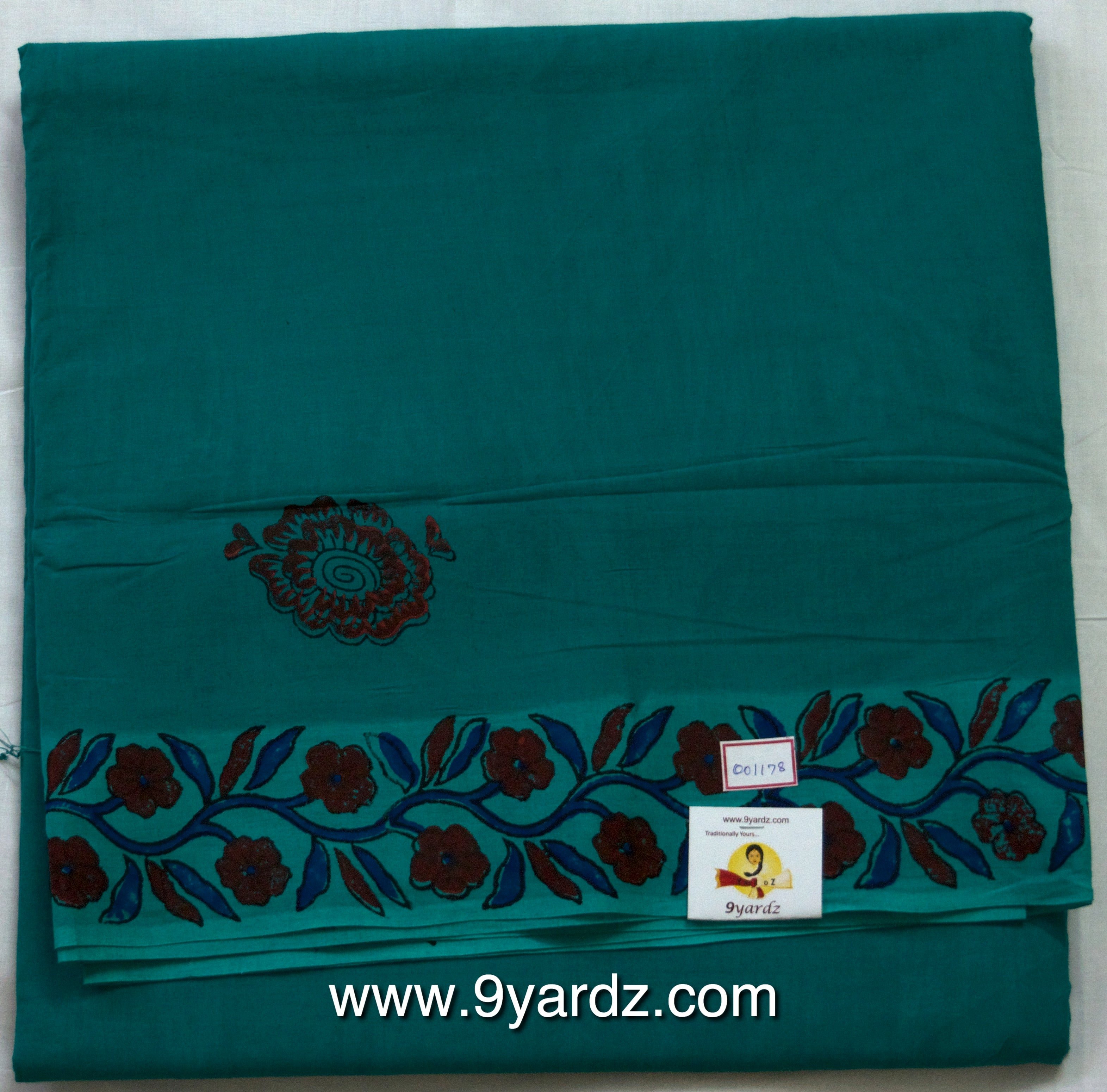 Hand block print - Sungudi 9 yards