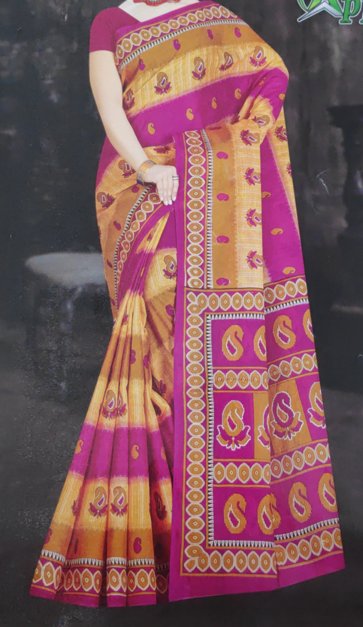 Cotton printed saree