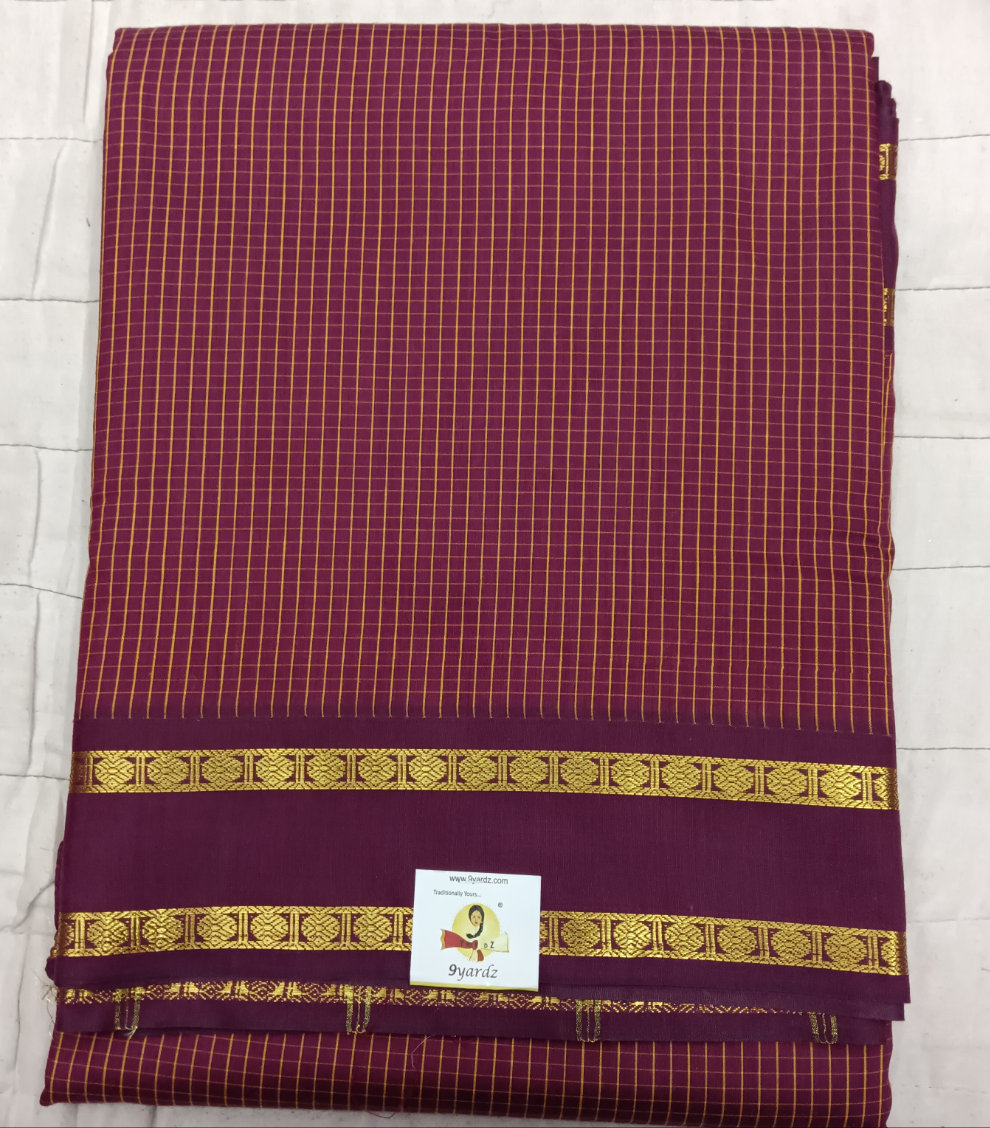 Poly silk 9.5yards checked madisar