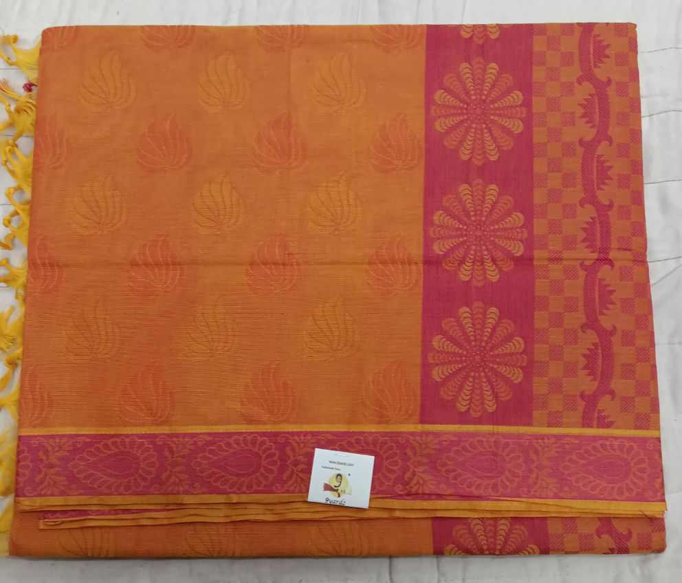 Rich Cotton Embossed sarees