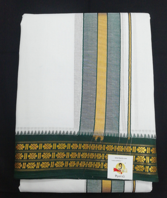 Dhoti 9*5 cotton zari border