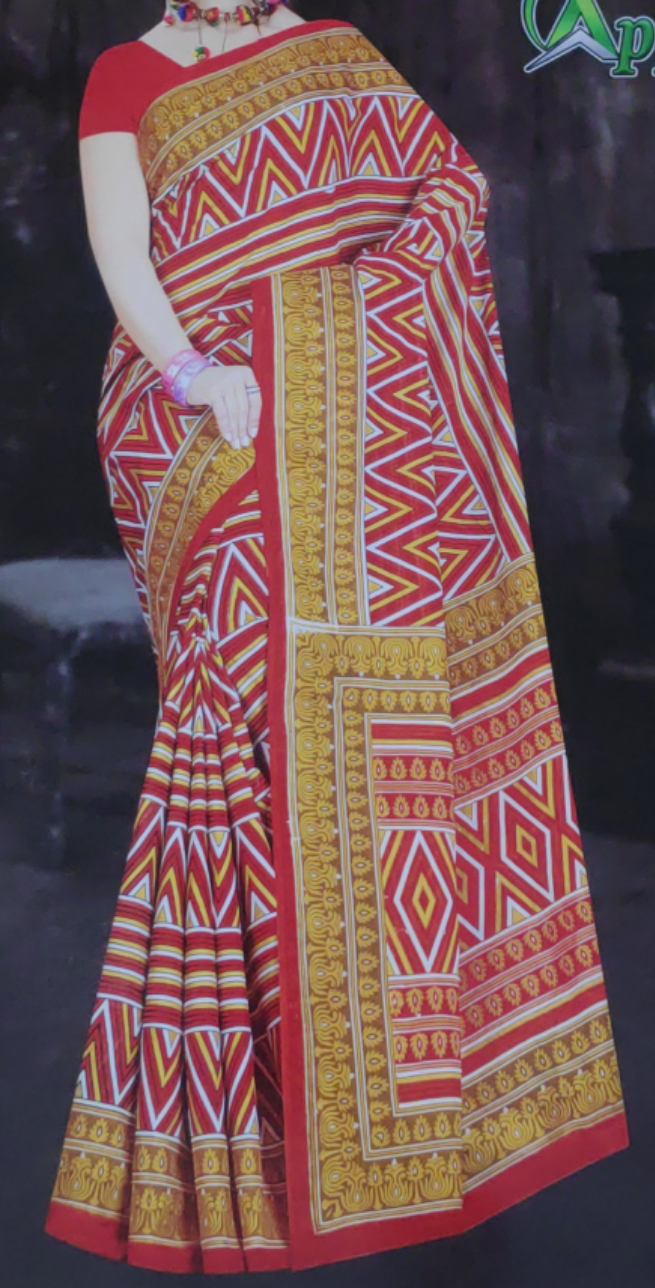 Cotton printed saree