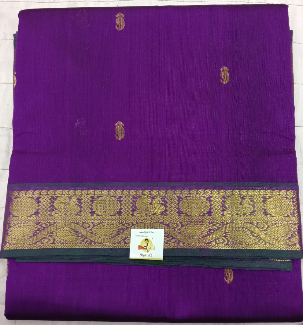 Pure silk cotton with butta -10 yards madisar