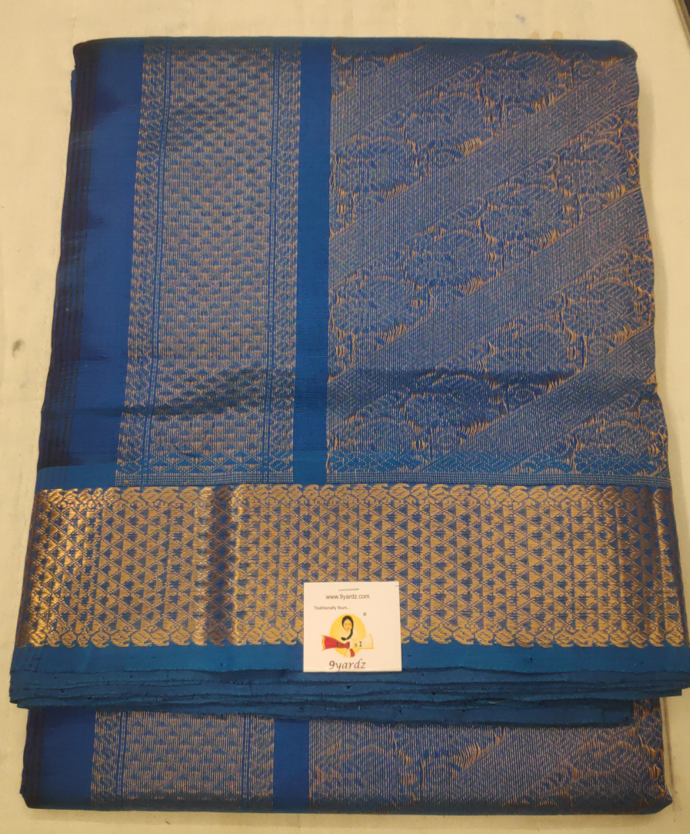 Pure silk cotton- Reverse Pallu- Semi Korvai