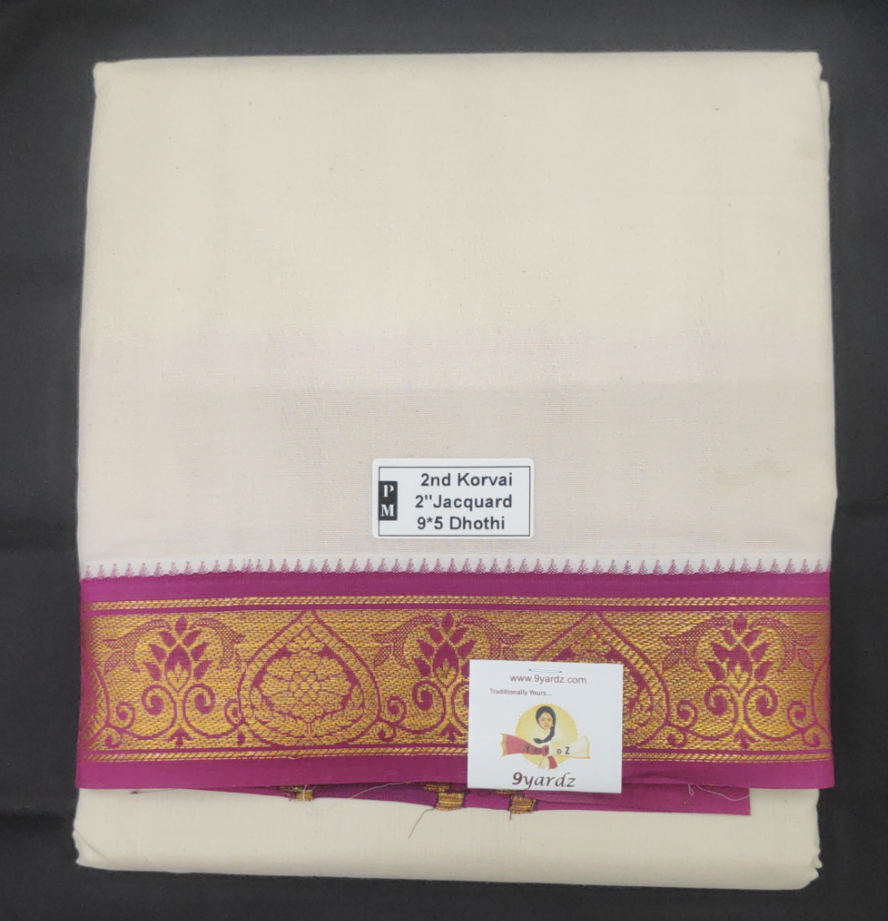 Pure cotton Muhurtham dhoti 9*5