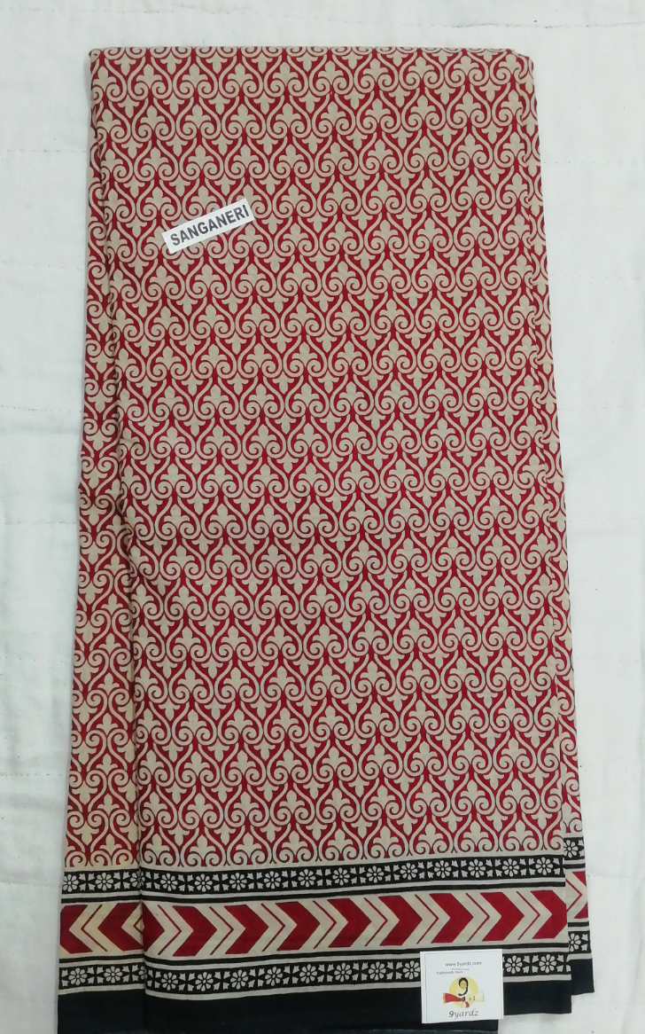 Sanganeri  cotton 6 yards