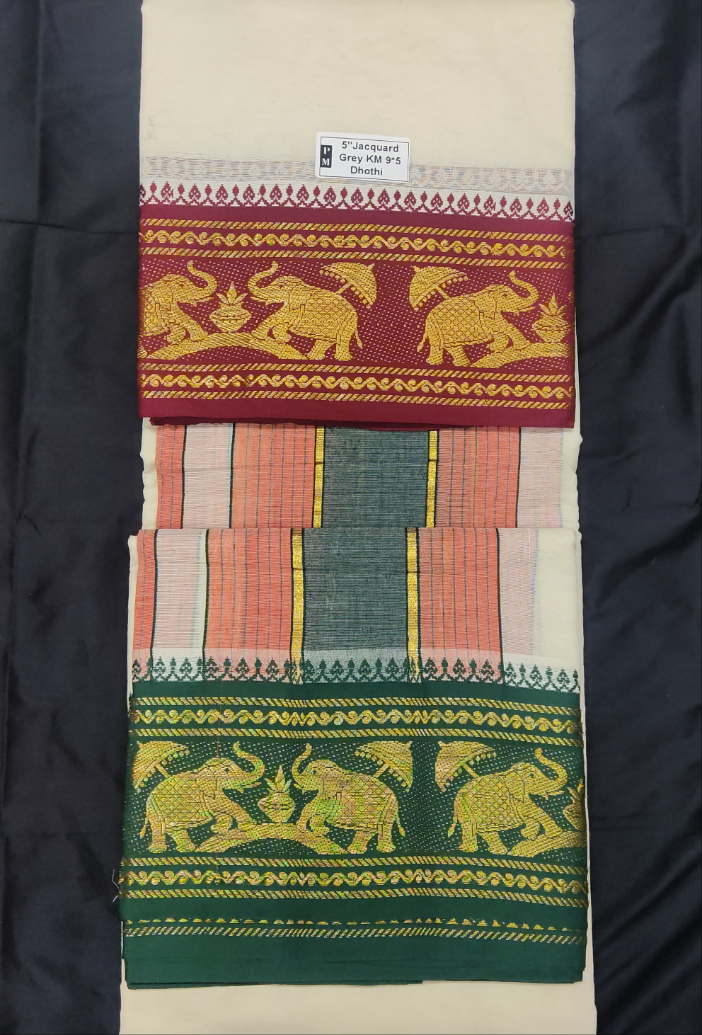 Nagari Cotton Jacqurad  Dhothi 9*5