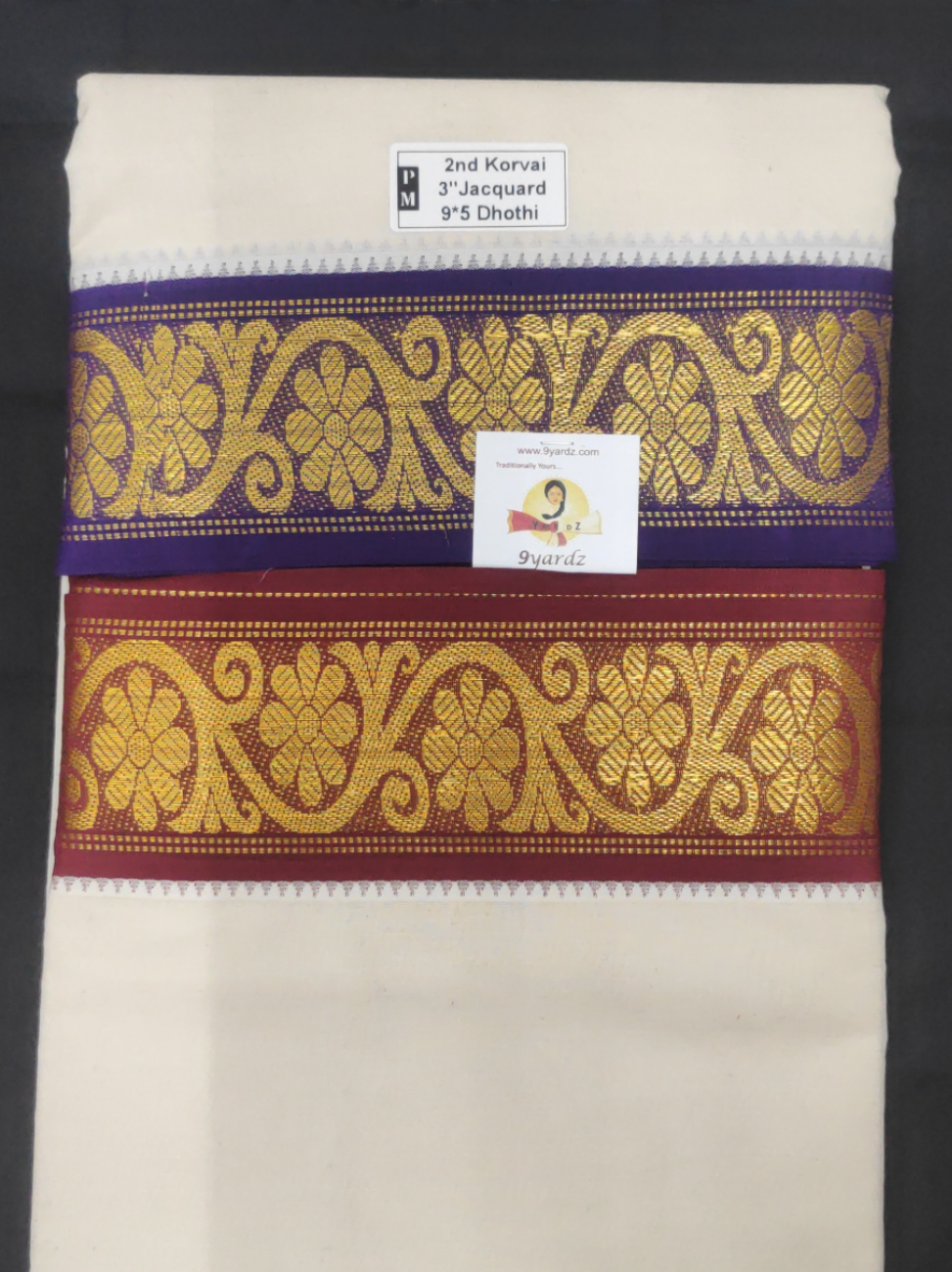Pure cotton Muhurtham dhoti 9*5