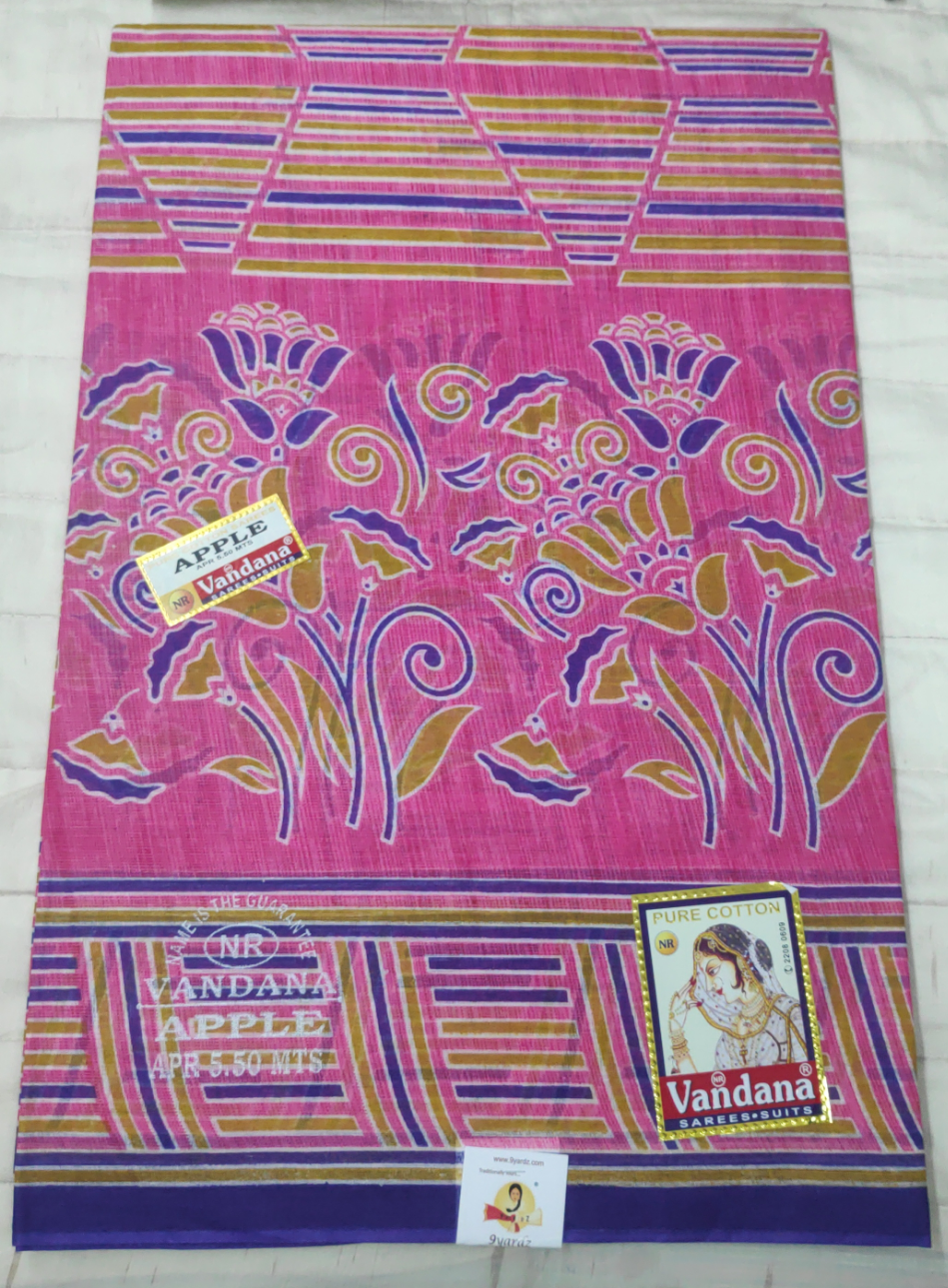 Cotton printed saree
