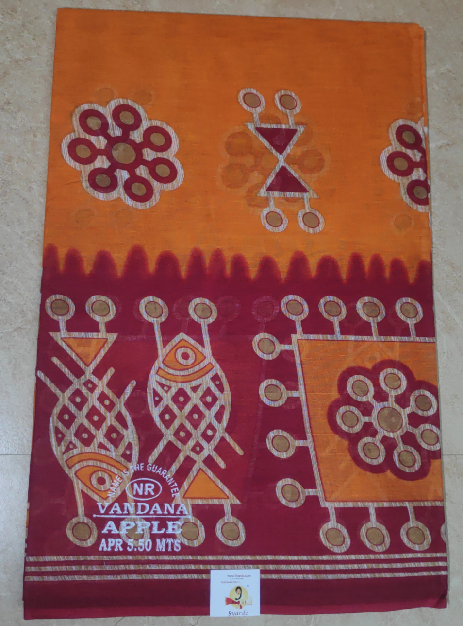 Cotton printed saree