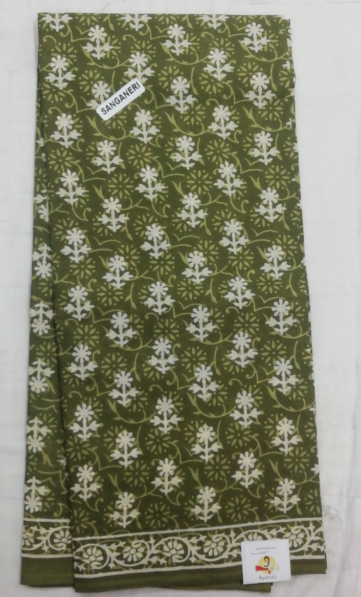 Sanganeri  cotton 6 yards