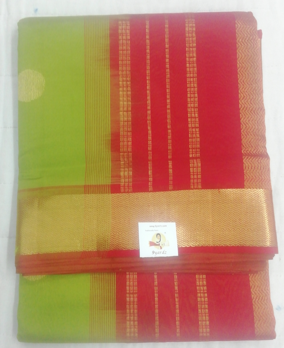 Pure silk cotton with butta -10 yards madisar