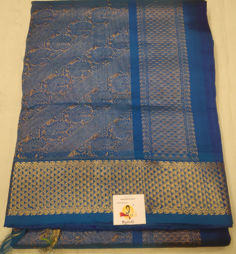 Pure silk cotton- Reverse Pallu- Semi Korvai