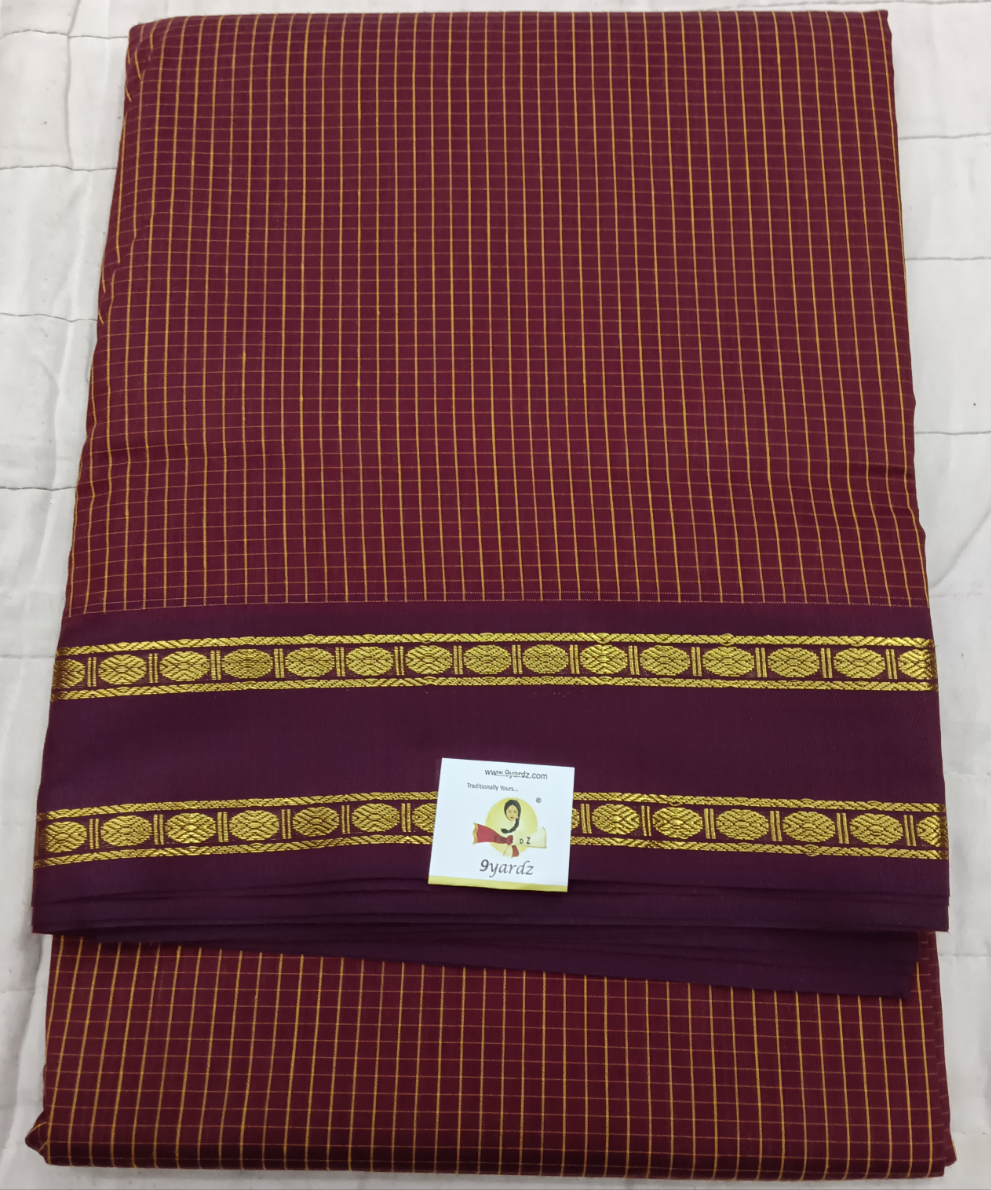 Poly silk 9.5yards checked madisar