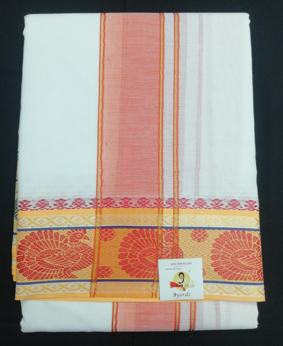 Cotton dhoti 9*5 thread jacquard border