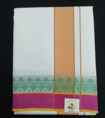 Dhoti 9*5 cotton Jacquard border