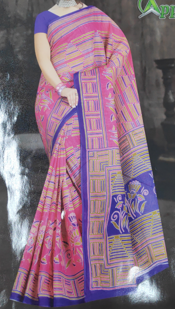 Cotton printed saree