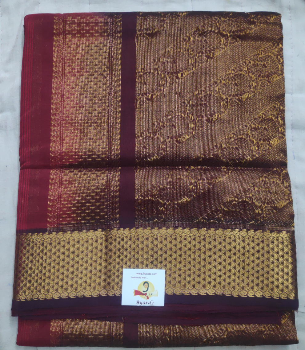 Pure silk cotton- Reverse Pallu- Semi Korvai
