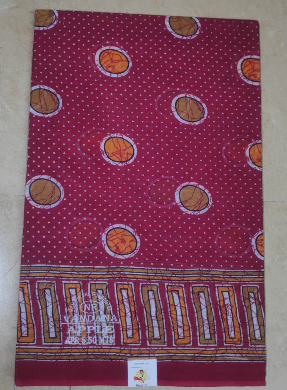 Cotton printed saree